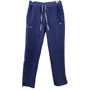 FIGS Technical Collection Yola Scrub Pants Womens Small Blue